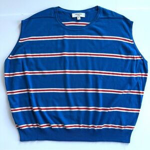 Forever Striped Sweater Shell in Blue Stripe | XL | NWOT